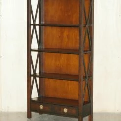 Front Page 34 1 Of 2 Laura Ashley Hardwood And Brass Military Campaign Bookcases With Drawers