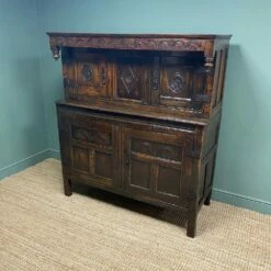 Unknown 17th Century Period Oak Antique Court Cupboard -Storage Furniture Sales 2024 17th century period oak antique court cupboard sku94424344 0 11