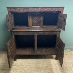Unknown 17th Century Period Oak Antique Court Cupboard -Storage Furniture Sales 2024 17th century period oak antique court cupboard sku94424344 0 12