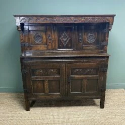 Unknown 17th Century Period Oak Antique Court Cupboard