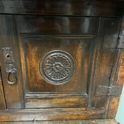 Unknown 17th Century Period Oak Antique Court Cupboard -Storage Furniture Sales 2024 17th century period oak antique court cupboard sku94424344 0 4