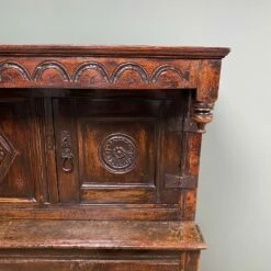Unknown 17th Century Period Oak Antique Court Cupboard -Storage Furniture Sales 2024 17th century period oak antique court cupboard sku94424344 0 7