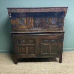 Unknown 17th Century Period Oak Antique Court Cupboard -Storage Furniture Sales 2024 17th century period oak antique court cupboard sku94424344 0 8