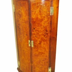 Front Page 43 18th Century Georgian Burr Elm & Walnut Corner Cupboard (England, Circa 1720)