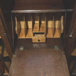 Unknown 1930’s Carved Oak Art Deco Glazed Library Book Case Bureau. Heavy. Good Quality. -Storage Furniture Sales 2024 1930 s carved oak art deco glazed library book case bureau heavy good quality sku76056171 0 1