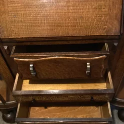 Unknown 1930’s Carved Oak Art Deco Glazed Library Book Case Bureau. Heavy. Good Quality. -Storage Furniture Sales 2024 1930 s carved oak art deco glazed library book case bureau heavy good quality sku76056171 0 2