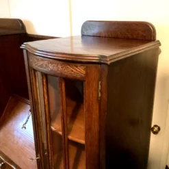 Unknown 1930’s Carved Oak Art Deco Glazed Library Book Case Bureau. Heavy. Good Quality. -Storage Furniture Sales 2024 1930 s carved oak art deco glazed library book case bureau heavy good quality sku76056171 0 5