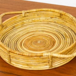 Unknown 1950s Rattan Basket From Finland