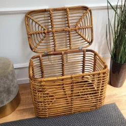 1960s Italian Bamboo Rattan Bohemian French Riviera Basket Container -Storage Furniture Sales 2024 1960s italian bamboo rattan bohemian french riviera basket container sku50652136 0 4