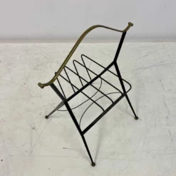 1960s Italian Black Metal And Brass Magazine Rack -Storage Furniture Sales 2024 1960s italian black metal and brass magazine rack sku49496210 0 11 scaled
