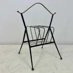 1960s Italian Black Metal And Brass Magazine Rack -Storage Furniture Sales 2024 1960s italian black metal and brass magazine rack sku49496210 0 3 scaled