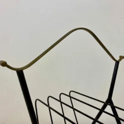 1960s Italian Black Metal And Brass Magazine Rack -Storage Furniture Sales 2024 1960s italian black metal and brass magazine rack sku49496210 0 5 scaled