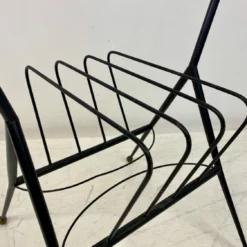 1960s Italian Black Metal And Brass Magazine Rack -Storage Furniture Sales 2024 1960s italian black metal and brass magazine rack sku49496210 0 8 scaled