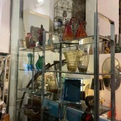 1970s Mid Century Modern Metal And Smoked Glass Italian Bookcase -Storage Furniture Sales 2024 1970s mid century modern metal and smoked glass italian bookcase sku90978950 0 4