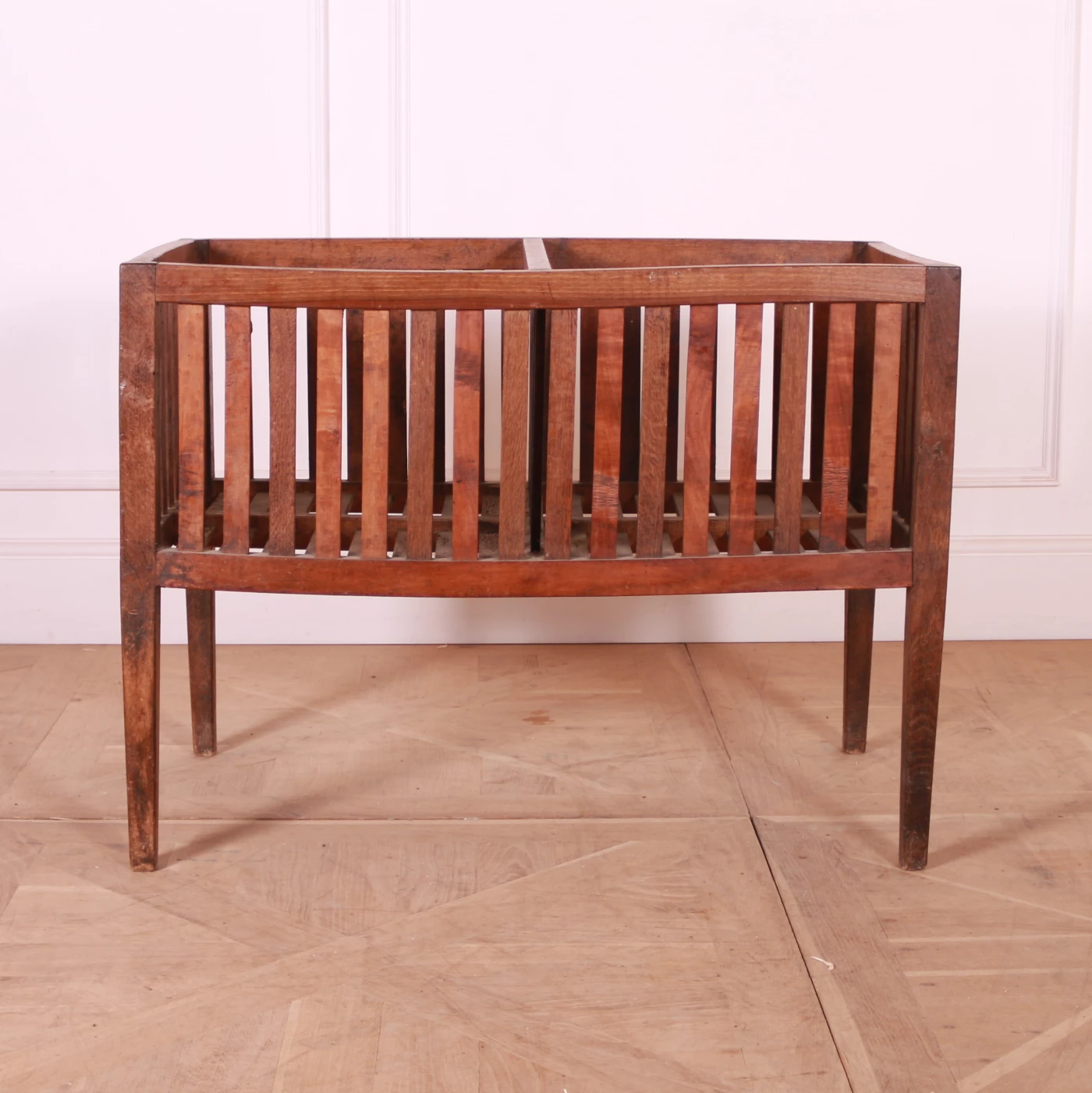 19th C French Wooden Log Basket. 1890. 2 19th C French Wooden Log Basket. 1890. - Image 2