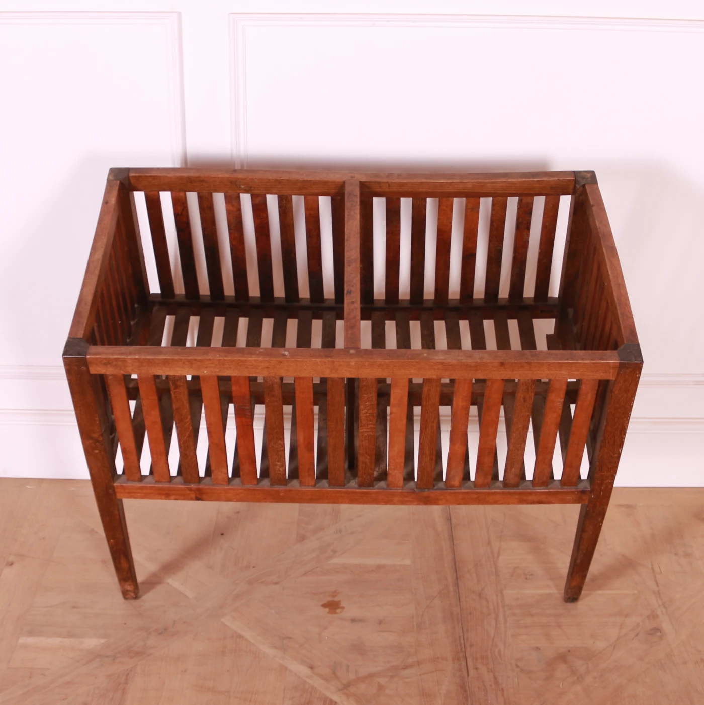 19th C French Wooden Log Basket. 1890. 5 19th C French Wooden Log Basket. 1890. - Image 5