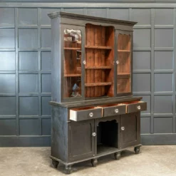 Unknown 19th C Large Oak Ebonised Welsh Dresser -Storage Furniture Sales 2024 19th c large oak ebonised welsh dresser 0 9