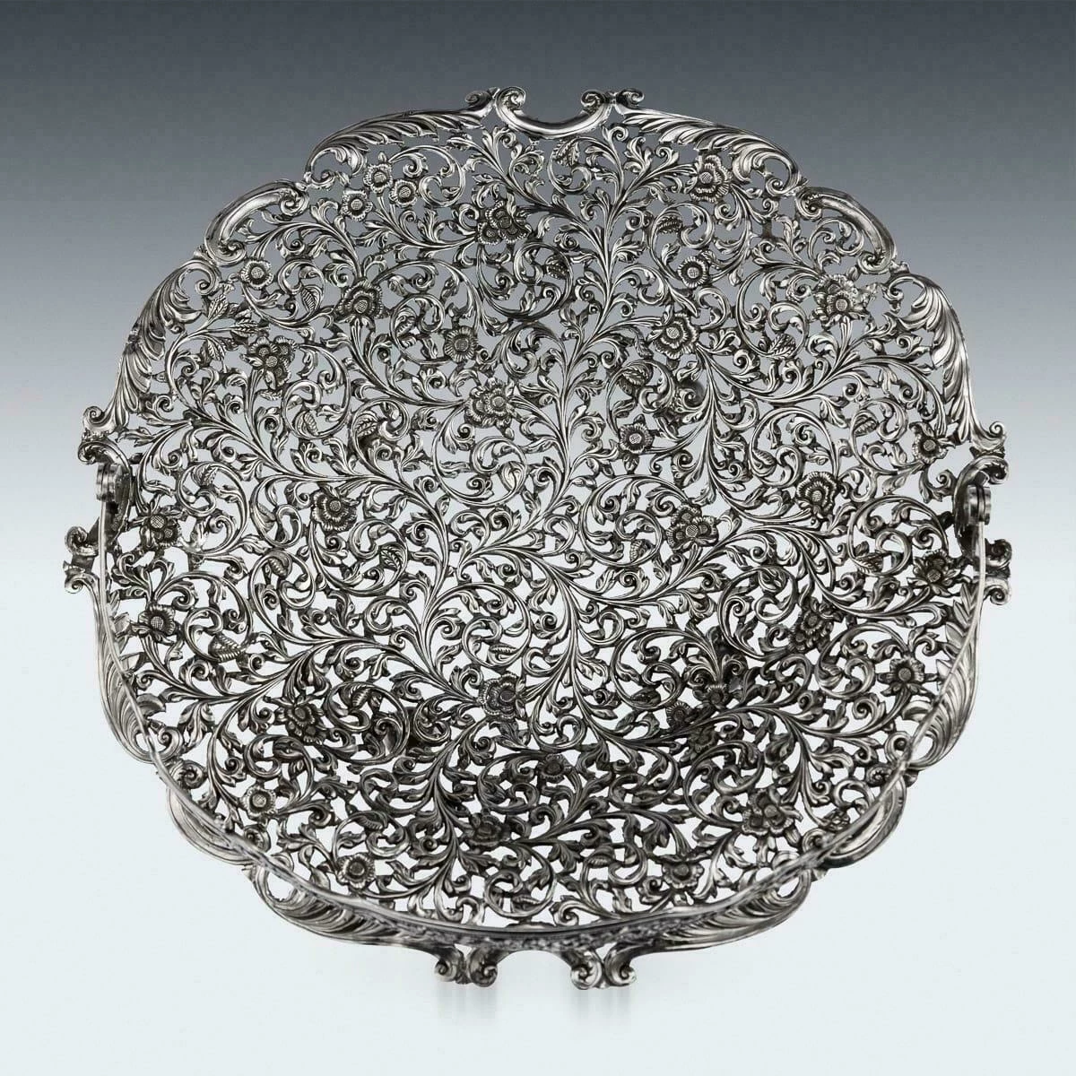 19th Century Indian Cutch Solid Silver Basket, Circa 1880 2 19th Century Indian Cutch Solid Silver Basket, Circa 1880 - Image 2