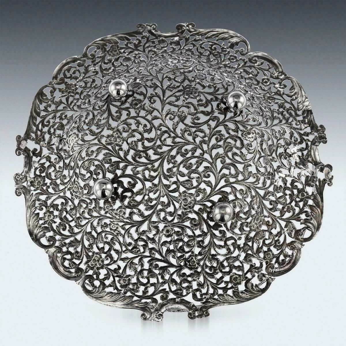 19th Century Indian Cutch Solid Silver Basket, Circa 1880 3 19th Century Indian Cutch Solid Silver Basket, Circa 1880 - Image 3