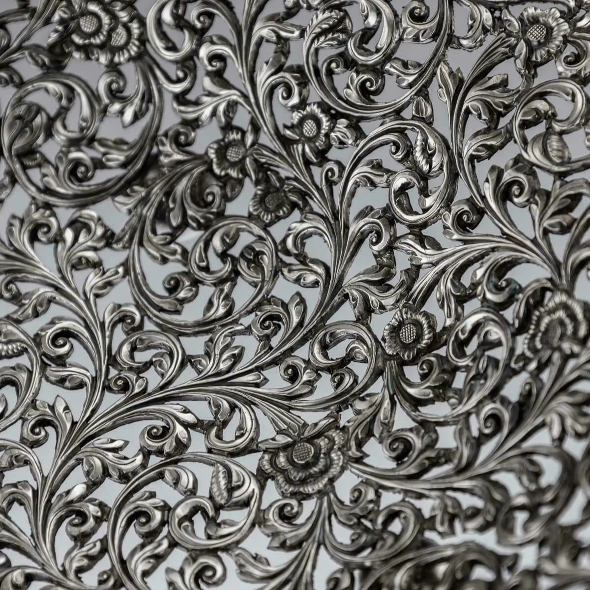 19th Century Indian Cutch Solid Silver Basket, Circa 1880 9 19th Century Indian Cutch Solid Silver Basket, Circa 1880 - Image 9