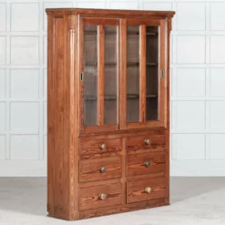 Unknown 19thc English Pine Glazed Housekeepers/ Bookcase Cabinet -Storage Furniture Sales 2024 19thc english pine glazed housekeepers bookcase cabinet sku65699619 0 1