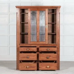 Unknown 19thc English Pine Glazed Housekeepers/ Bookcase Cabinet -Storage Furniture Sales 2024 19thc english pine glazed housekeepers bookcase cabinet sku65699619 0 3