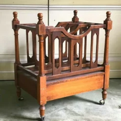 Unknown 20th Century Mahogany Magazine Rack