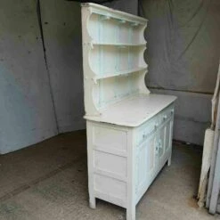Unknown 20thc Painted Cream 2 Door Kitchen Dresser W/Plate Rack -Storage Furniture Sales 2024 20thc painted cream 2 door kitchen dresser w plate rack sku97756529 0 3