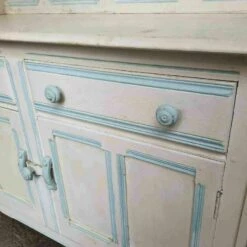 Unknown 20thc Painted Cream 2 Door Kitchen Dresser W/Plate Rack -Storage Furniture Sales 2024 20thc painted cream 2 door kitchen dresser w plate rack sku97756529 0 5