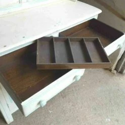 Unknown 20thc Painted Cream 2 Door Kitchen Dresser W/Plate Rack -Storage Furniture Sales 2024 20thc painted cream 2 door kitchen dresser w plate rack sku97756529 0 7