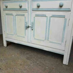 Unknown 20thc Painted Cream 2 Door Kitchen Dresser W/Plate Rack -Storage Furniture Sales 2024 20thc painted cream 2 door kitchen dresser w plate rack sku97756529 0 8