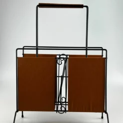 Unknown 60's 70's Newspaper Holder Magazine Racks R Metal Teak Mid Century Design -Storage Furniture Sales 2024 60 s 70 s newspaper holder magazine racks r metal teak mid century design sku86740688 0 5