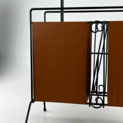 Unknown 60's 70's Newspaper Holder Magazine Racks R Metal Teak Mid Century Design -Storage Furniture Sales 2024 60 s 70 s newspaper holder magazine racks r metal teak mid century design sku86740688 0 6