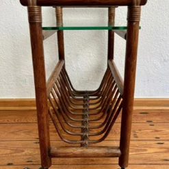 70s Magazine Rack Made Of Bamboo With A Glass Top. -Storage Furniture Sales 2024 70s magazine rack made of bamboo with a glass top sku65633780 0 4