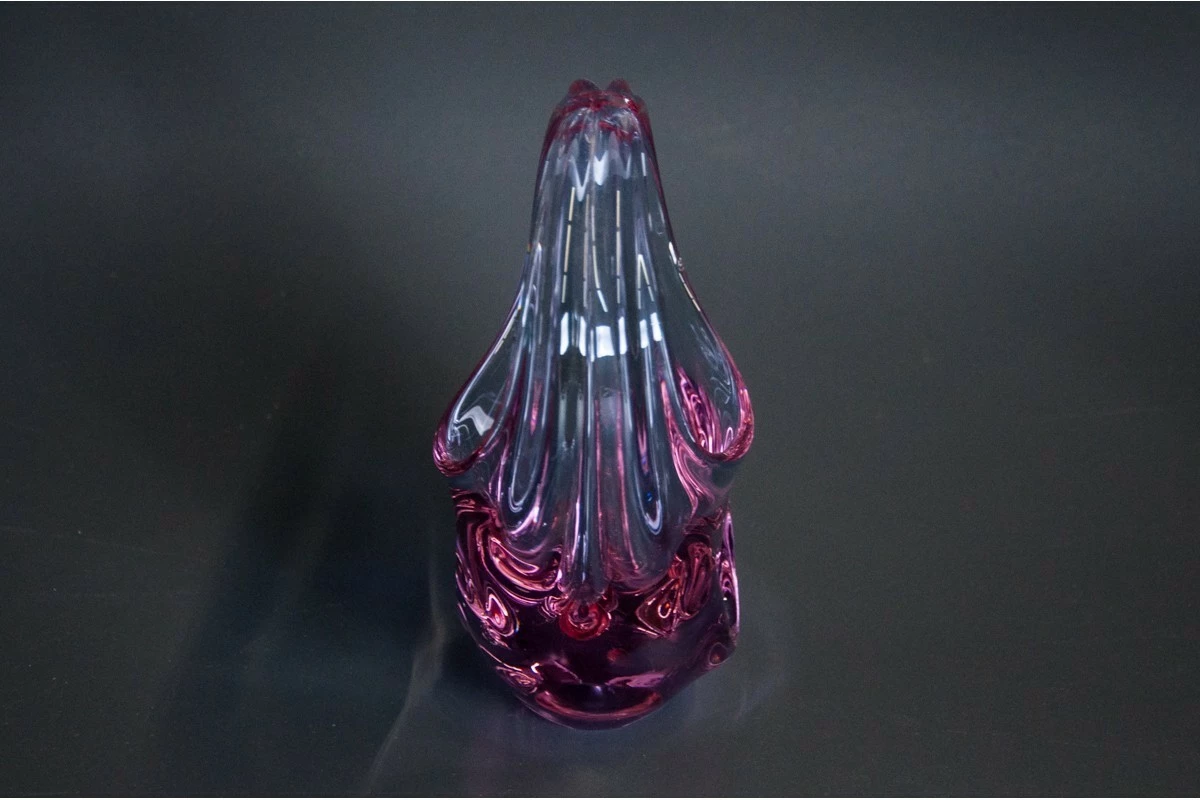 A Glass Basket, Czechoslovakia, 1960s 4 A Glass Basket, Czechoslovakia, 1960s - Image 4