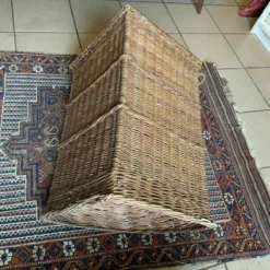 A Good Stylish Midcentury Cane Corner Basket -Storage Furniture Sales 2024 a good stylish midcentury cane corner basket sku65504206 0 5