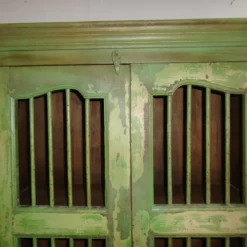 A Handmade Indian Mango & Teak Grill Painted Green Kitchen Cupboard -Storage Furniture Sales 2024 a handmade indian mango teak grill painted green kitchen cupboard sku80168960 0 3 scaled
