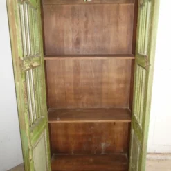 A Handmade Indian Mango & Teak Grill Painted Green Kitchen Cupboard -Storage Furniture Sales 2024 a handmade indian mango teak grill painted green kitchen cupboard sku80168960 0 6 scaled