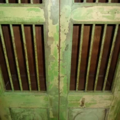 A Handmade Indian Mango & Teak Grill Painted Green Kitchen Cupboard -Storage Furniture Sales 2024 a handmade indian mango teak grill painted green kitchen cupboard sku80168960 0 7 scaled