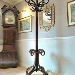 A Large Elegant Original Edwardian Thonet Stamped Hat Coat Umbrella/Stick Stand