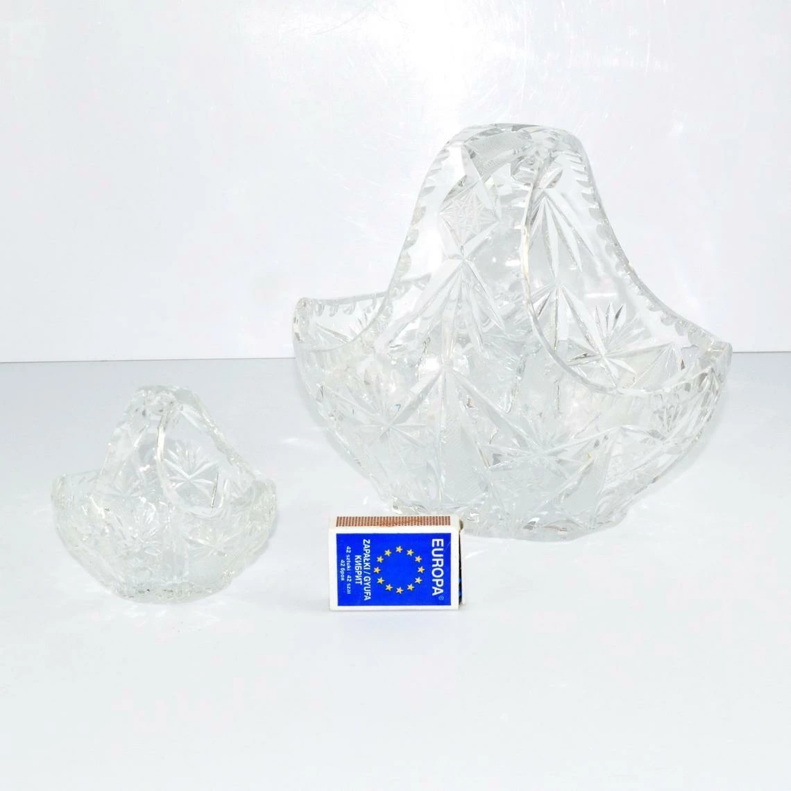 A Pair Of Crystal Baskets Huta Szkła Julia, Poland, 1980s 2 A Pair Of Crystal Baskets Huta Szkła Julia, Poland, 1980s - Image 2