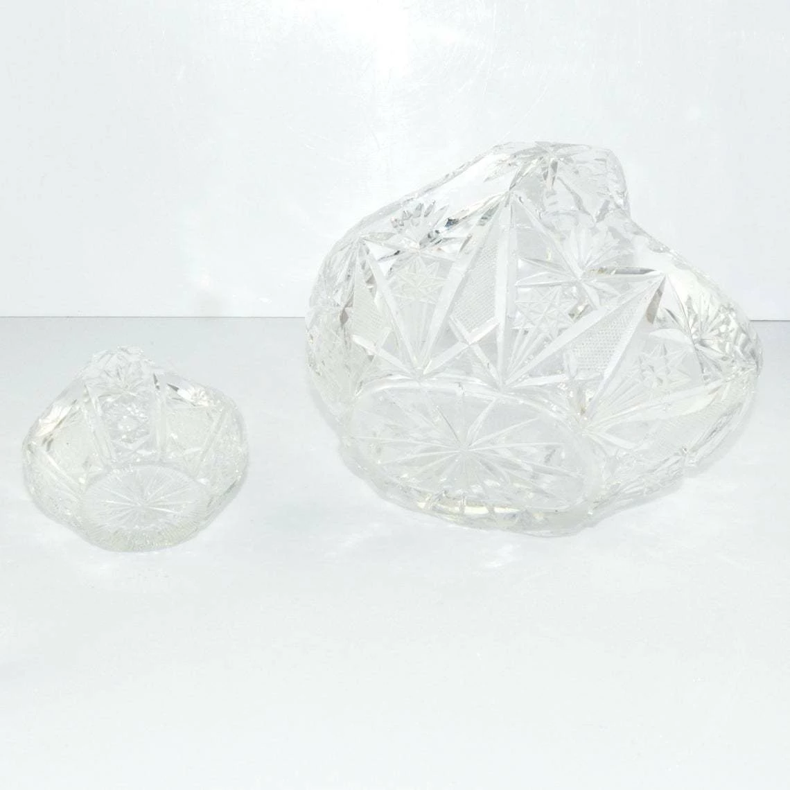 A Pair Of Crystal Baskets Huta Szkła Julia, Poland, 1980s 5 A Pair Of Crystal Baskets Huta Szkła Julia, Poland, 1980s - Image 5