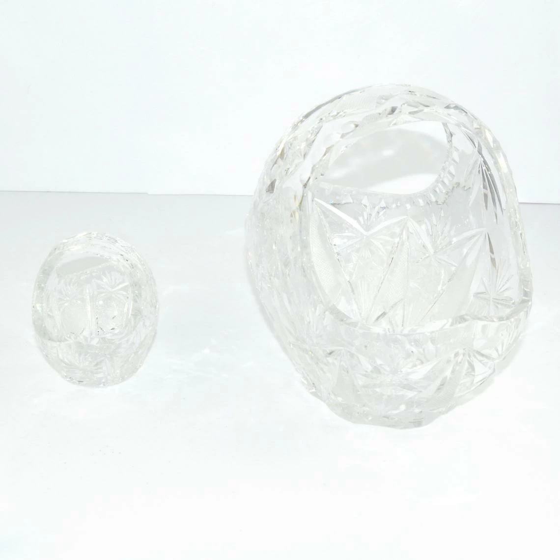 A Pair Of Crystal Baskets Huta Szkła Julia, Poland, 1980s 6 A Pair Of Crystal Baskets Huta Szkła Julia, Poland, 1980s - Image 6