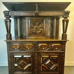 A Rare & Beautiful 140 Year Old Victorian Antique Oak Court Cupboard. C1880 -Storage Furniture Sales 2024 a rare beautiful 140 year old victorian antique oak court cupboard c1880 sku12981392 0 5