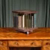 A Small Edwardian Oak And Brass Tabletop Revolving Bookcase C.1905