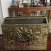 A Vintage Brass Magazine Rack