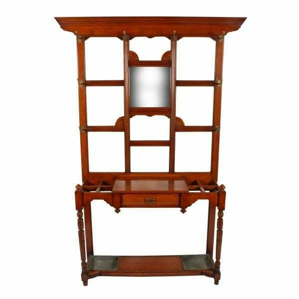 Unknown Aesthetic Design Oak Hall Stand 2 Unknown Aesthetic Design Oak Hall Stand - Image 2