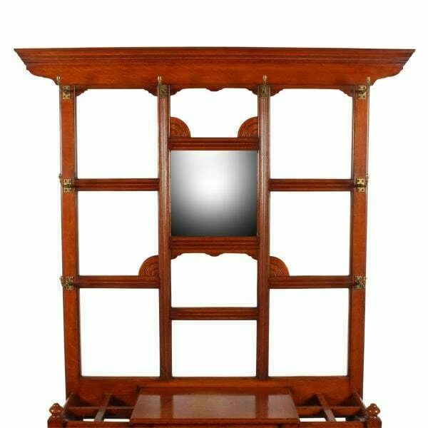 Unknown Aesthetic Design Oak Hall Stand 3 Unknown Aesthetic Design Oak Hall Stand - Image 3