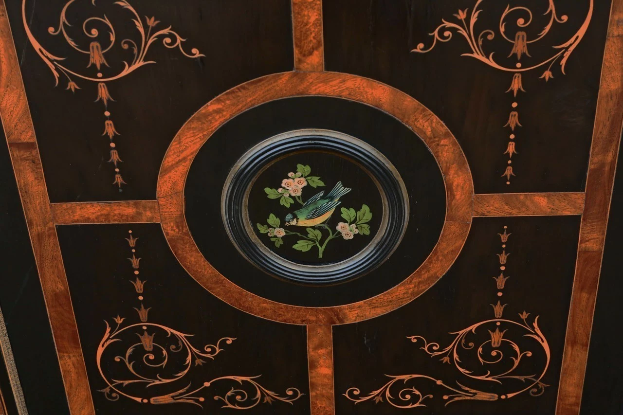 Amboyna And Ebonised 2 Part Pier Display Cabinet Aesthetic 5 Amboyna And Ebonised 2 Part Pier Display Cabinet Aesthetic - Image 5