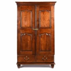 Unknown Anglo Indian Linen Cabinet Made From Golden Teak 19thc